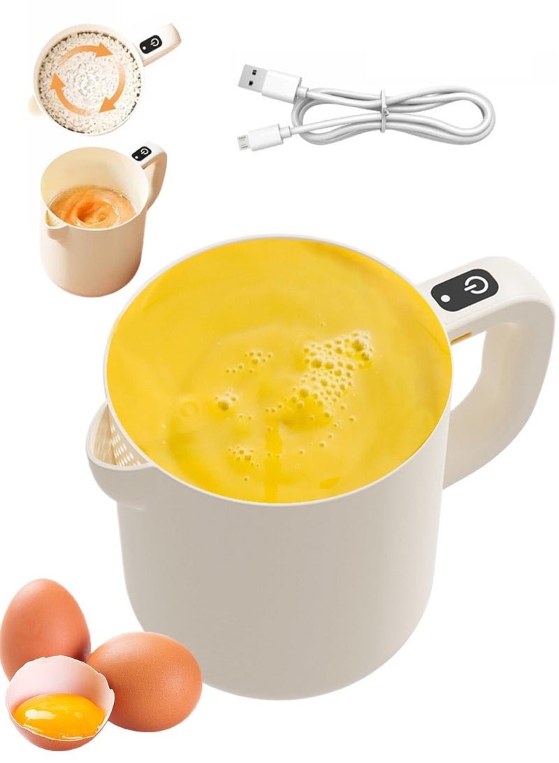 CMGTYYD. مصارع البيض - 2 في 1 مصارع البيض اليدوي اللاسلكي وفلتر ، وعاء 1L من الأرز ، الخلاط التلقائي ، أداة الخبز لتصفية الحليب السائل - Image 1